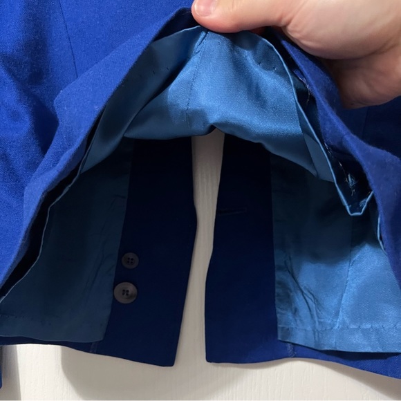 Vintage Pendleton Jewel Tone Blue 100% Wool Blazer Jacket - Picture 9 of 13